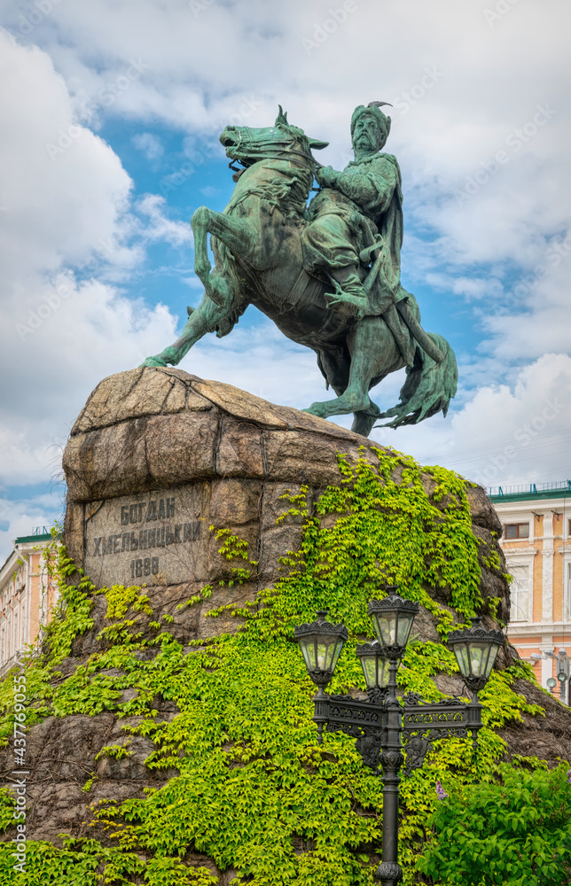 Monument to Bohdan Khmelnytsky on Sophia Square in Kyiv