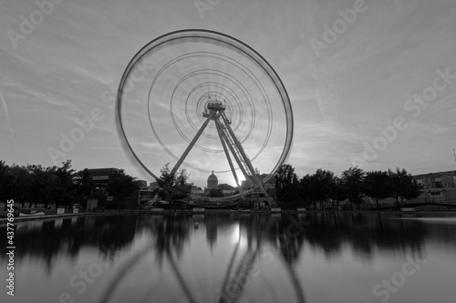 Ferris wheel long exposure