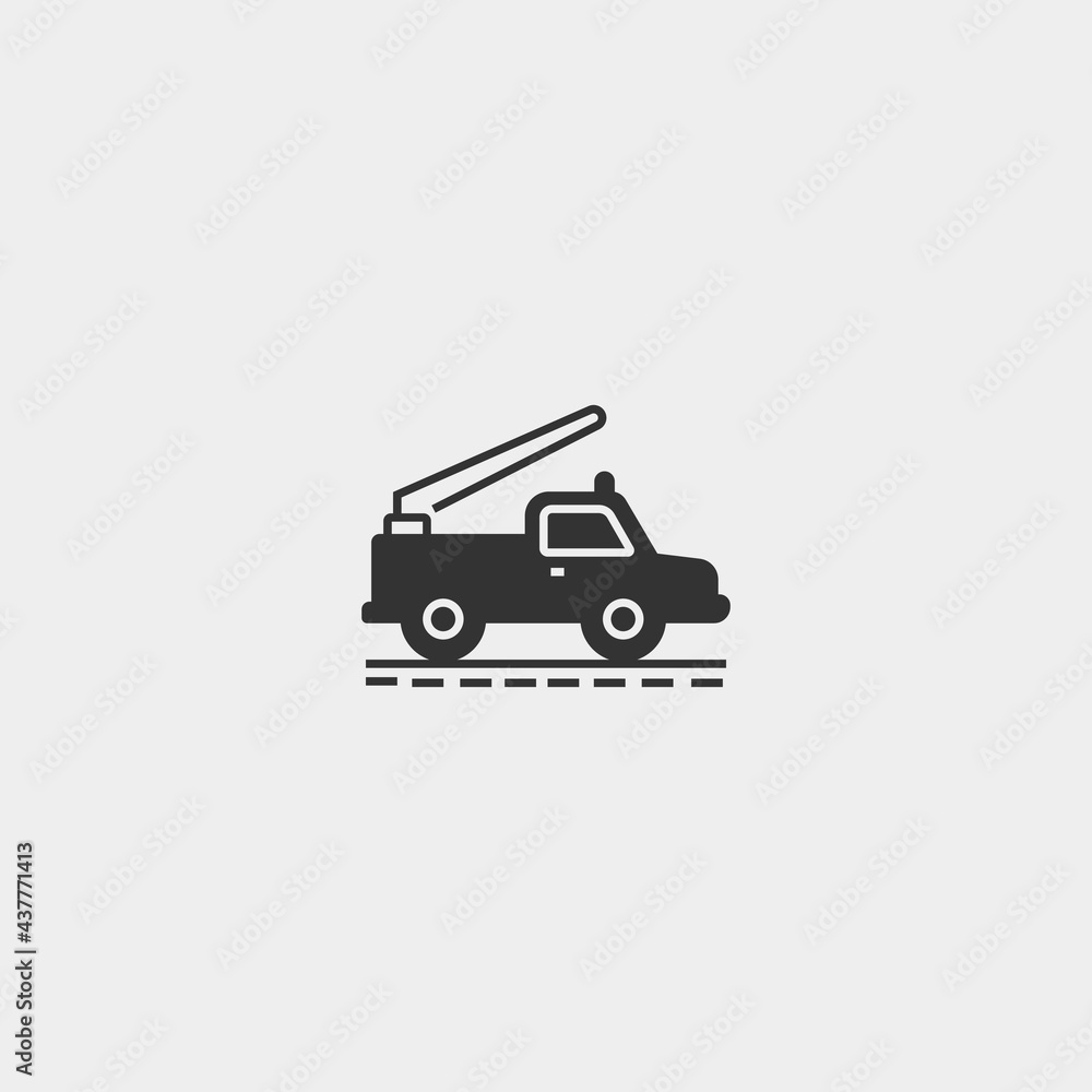 Construction vehicle vector icon illustration sign Construction vehicle vector icon illustration sign