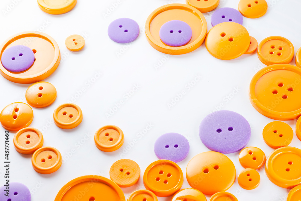 Fototapeta premium colorful Acrylic buttons in white background