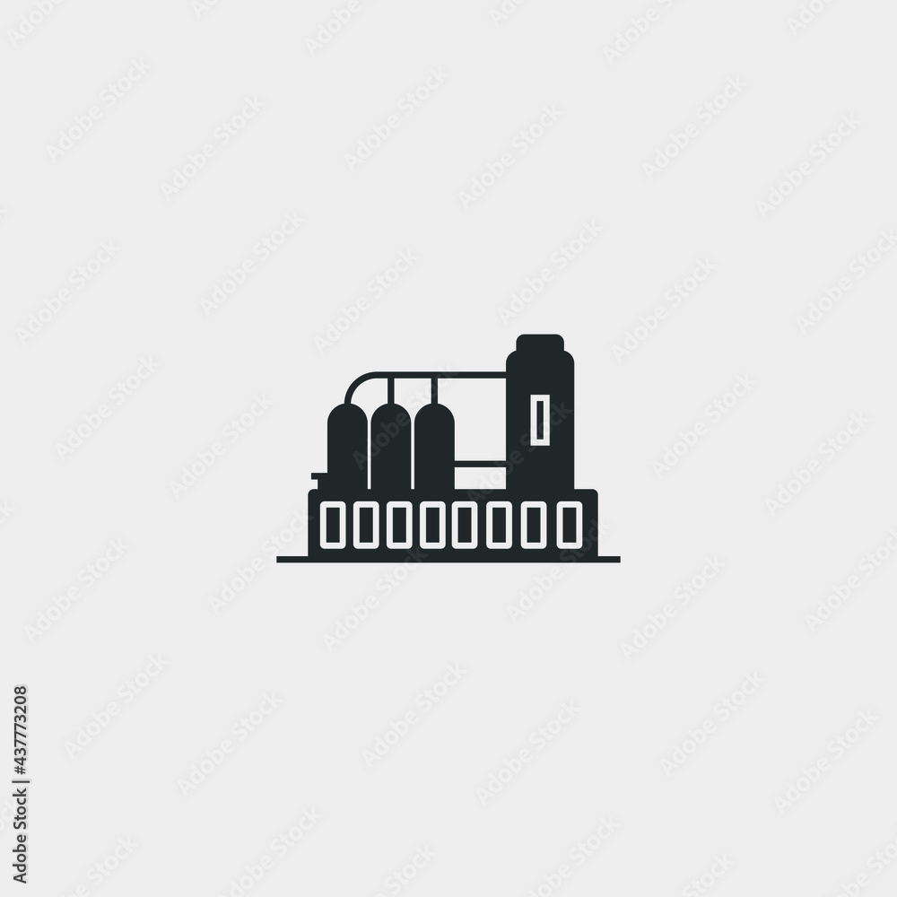 Factory vector icon illustration sign