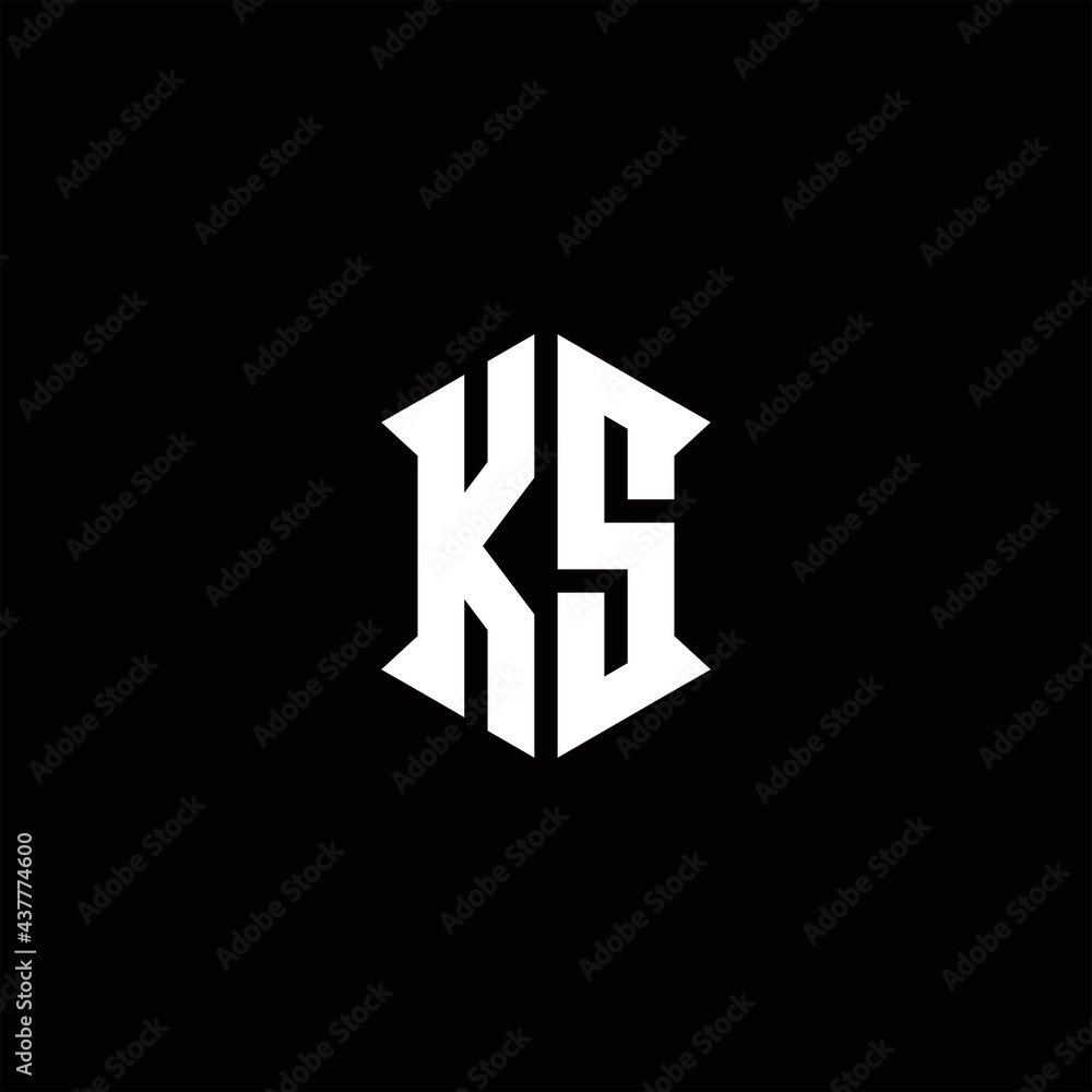 KS Logo monogram with shield shape designs template KS Logo monogram with shield shape designs template