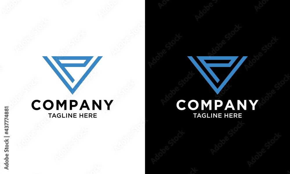 VP Letter Triangle Logo Template Illustration Design. Vector EPS 10. VP Letter Triangle Logo Template Illustration Design. Vector EPS 10.