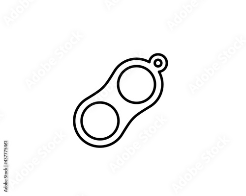 Push Bubble Outline Fidget Toy Sensory Toy Bubble Popper Pop It Toy for Anxiety Adults, Kids and Autism Stress Reliever flat vector design