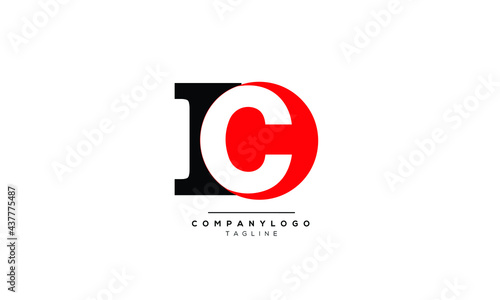 Alphabet letters Initials Monogram logo IC, IC INITIAL, IC letter