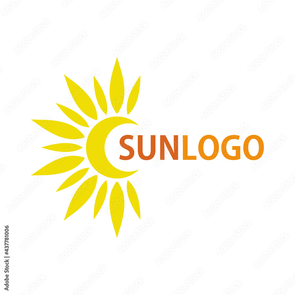 Fototapeta premium Sun icon, logo. Summer design. Vector illustration