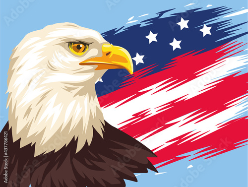 eagle and flag