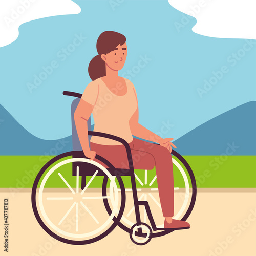 disabled woman in wheelchair