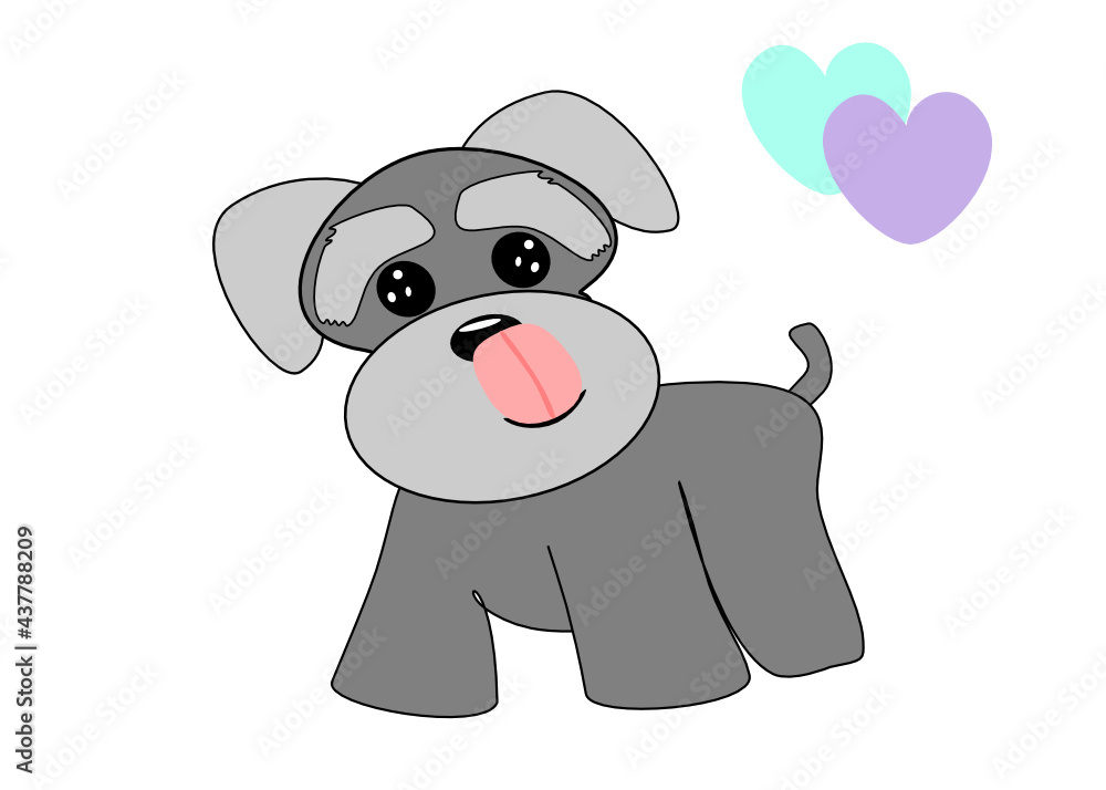 Schnauzer with the heart Schnauzer with the heart