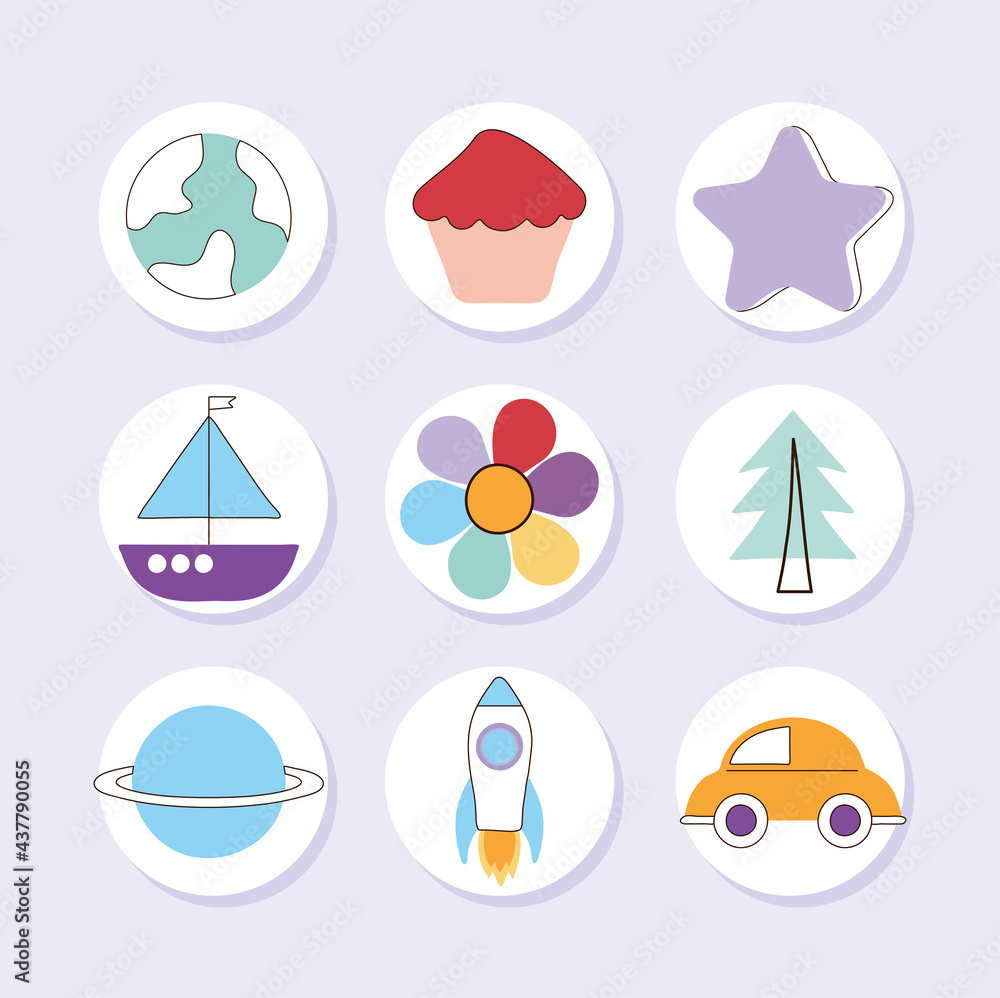 cute doodle icons