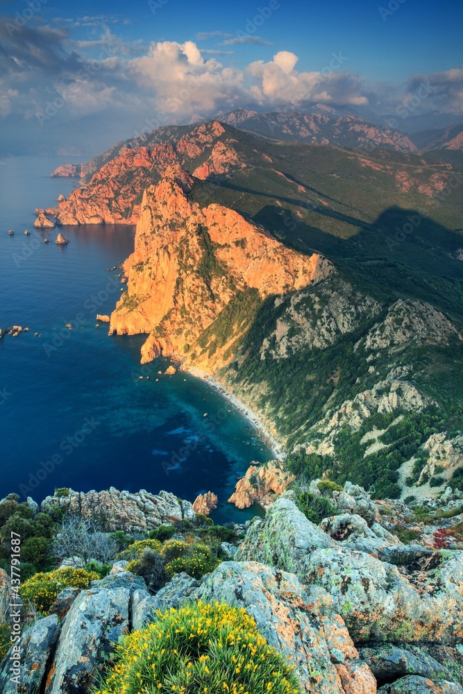 Wonderful place in Corsica. Clear blue mediterranean sea.