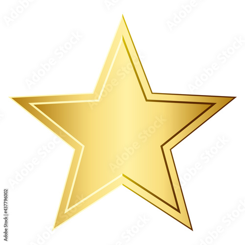 Gold star - vector