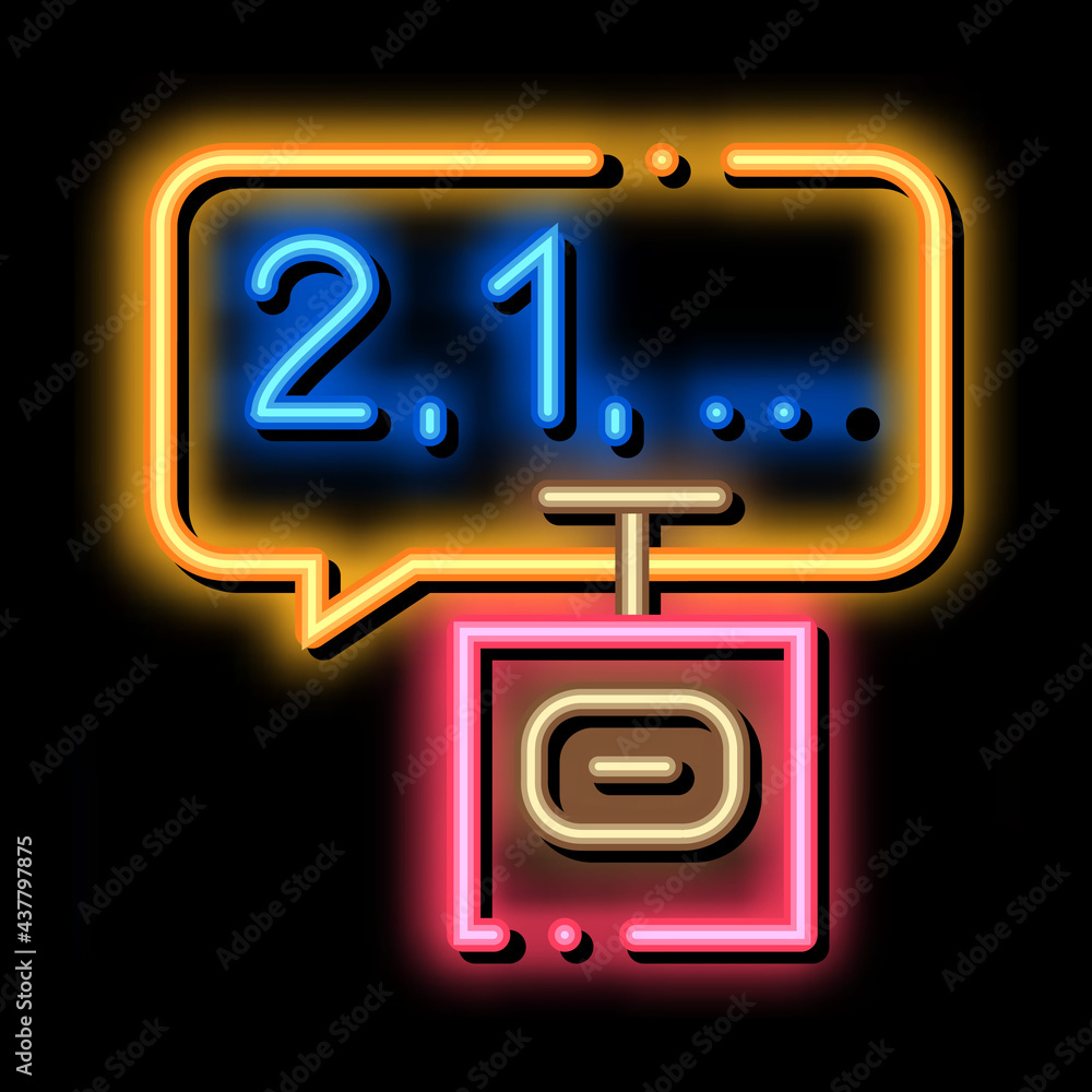 Countdown To Bang neon light sign vector. Glowing bright icon Countdown To Bang sign. transparent symbol illustration Countdown To Bang neon light sign vector. Glowing bright icon Countdown To Bang sign. transparent symbol illustration