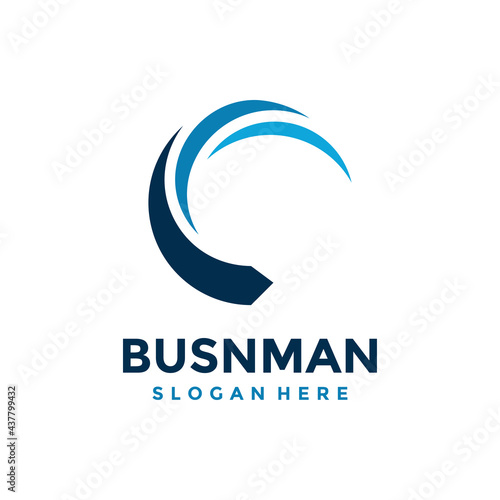 Letter C for business growth logo template design