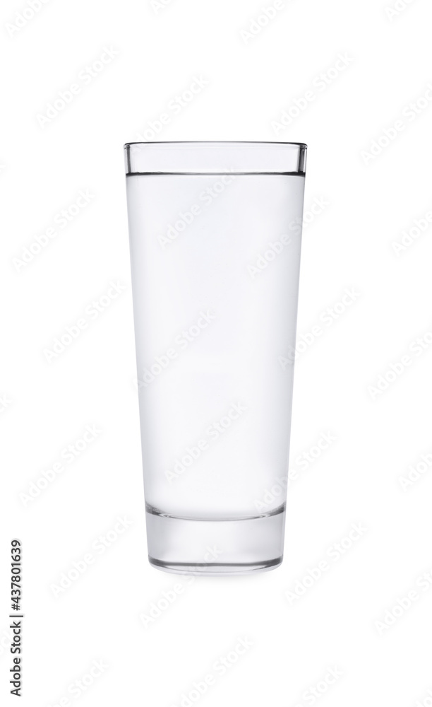 Elegant glass of water on white background Elegant glass of water on white background