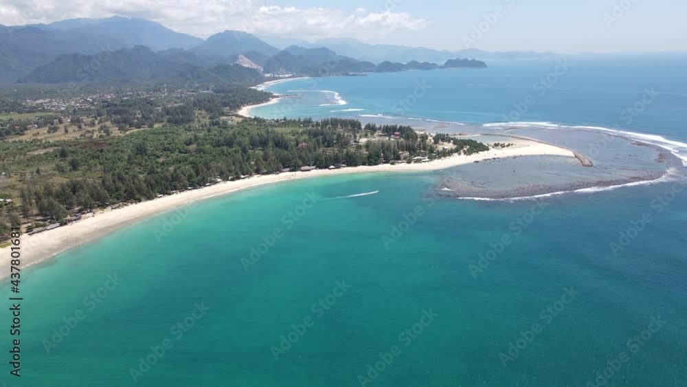 Lampuuk Beach View from the Drone, Lampuuk Beach is Located within Capital City Banda Aceh. Lampuuk Beach View from the Drone, Lampuuk Beach is Located within Capital City Banda Aceh.