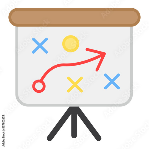 A flat design, icon of tactics