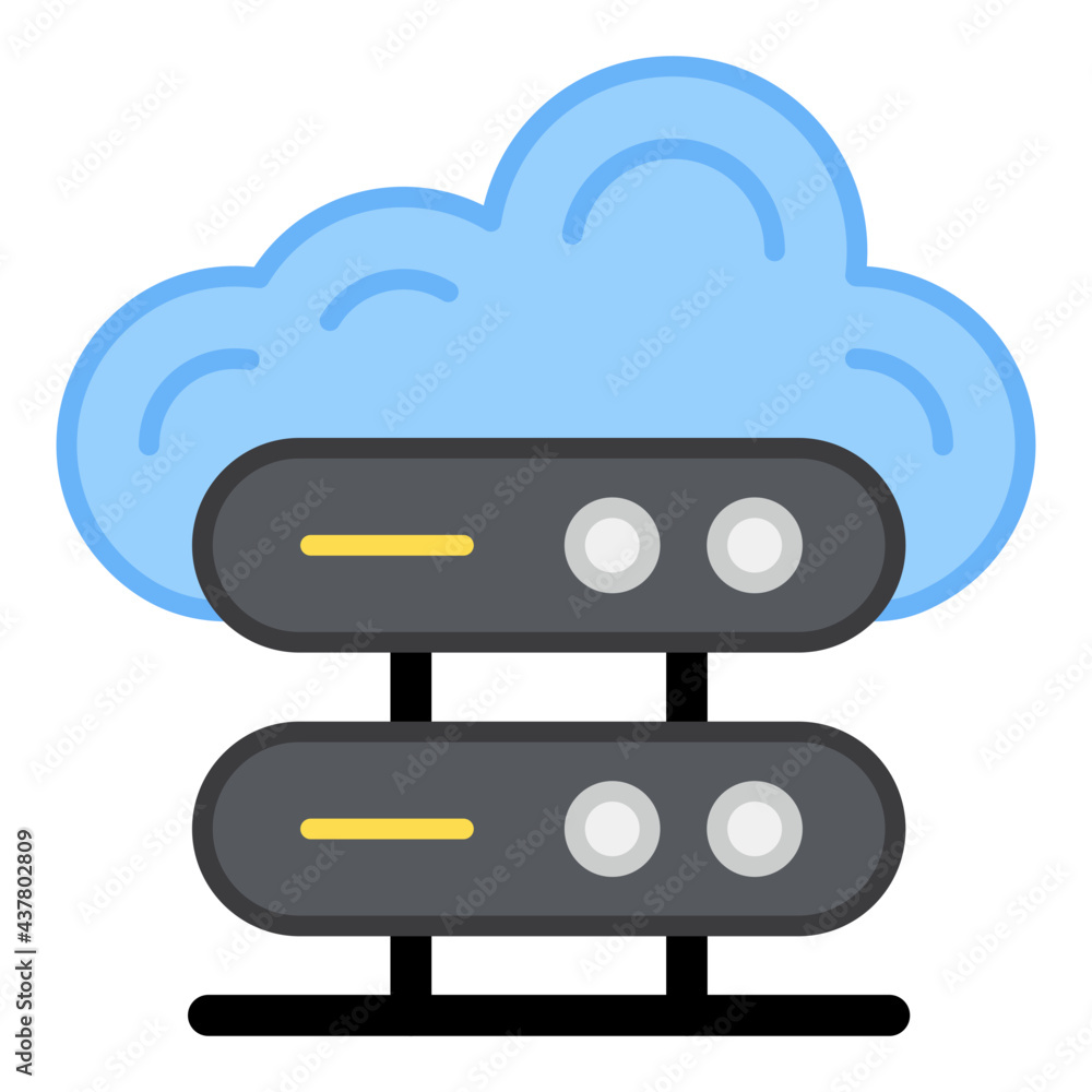 Modern design icon of cloud server Modern design icon of cloud server