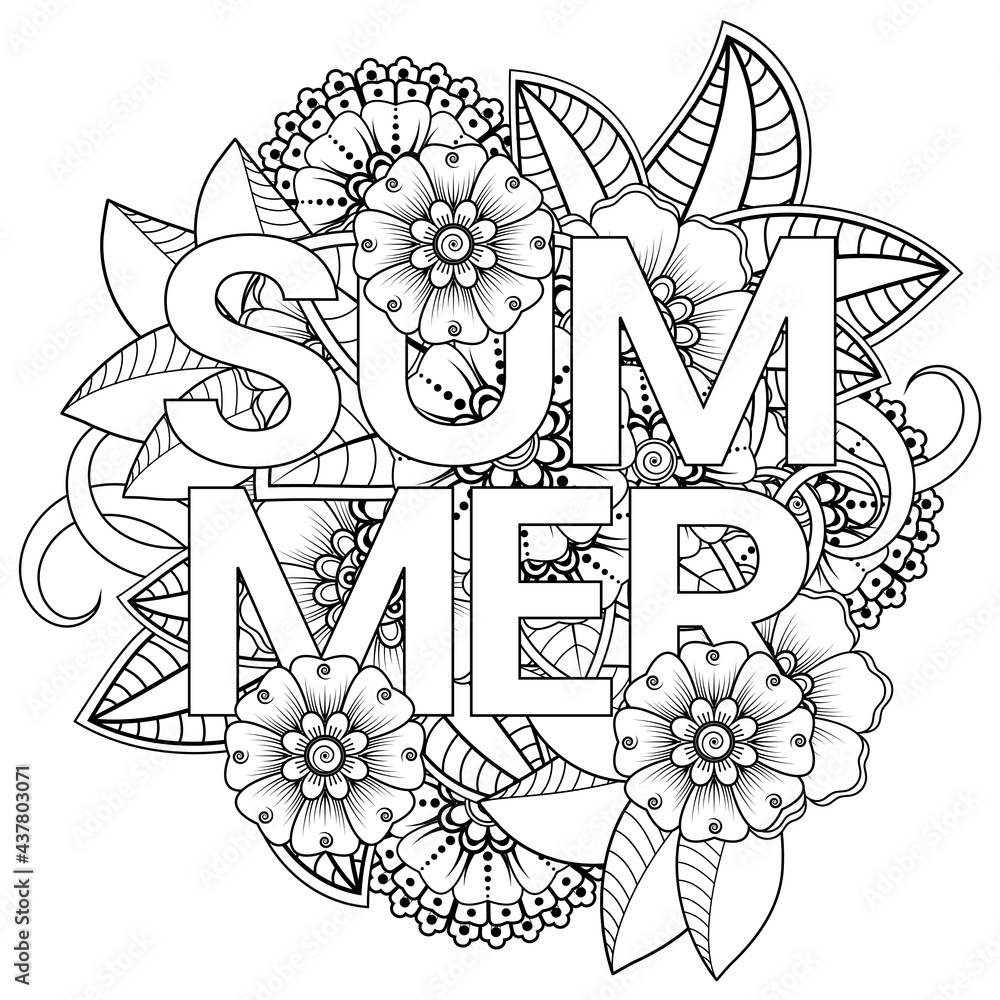 Mehndi flower for henna, mehndi, tattoo, decoration. decorative ornament in ethnic oriental style. doodle ornament. outline hand draw illustration. coloring book page. Mehndi flower for henna, mehndi, tattoo, decoration. decorative ornament in ethnic oriental style. doodle ornament. outline hand draw illustration. coloring book page.