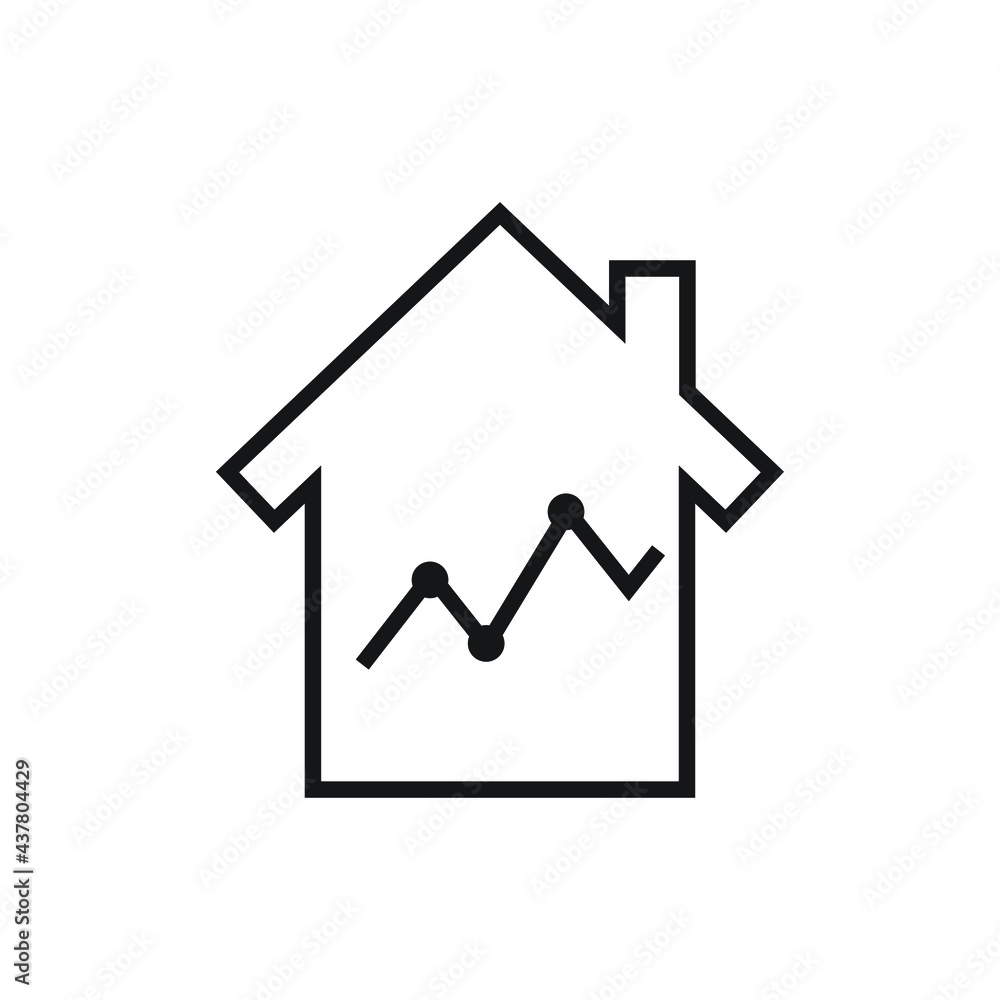 House graph icon design. vector illustration