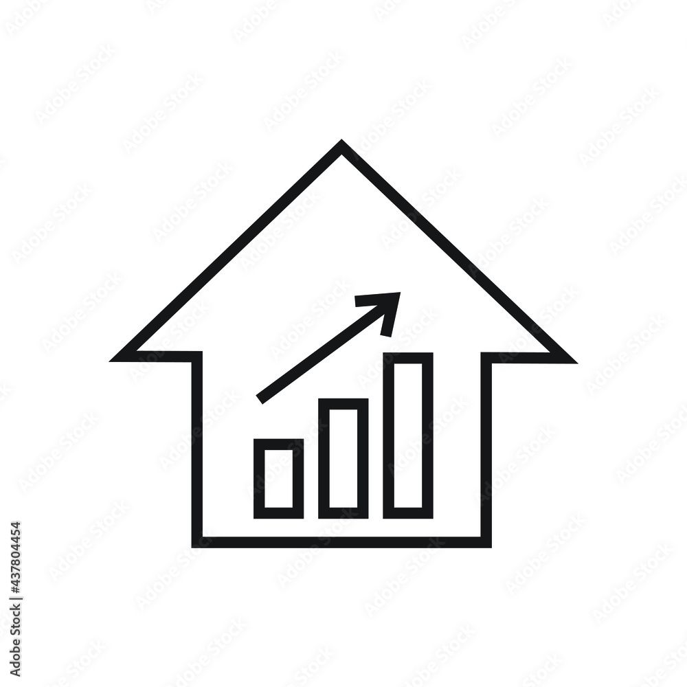 House graph icon design. vector illustration House graph icon design. vector illustration