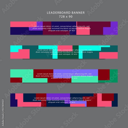abstract modern website banner. leaderboard banner template design