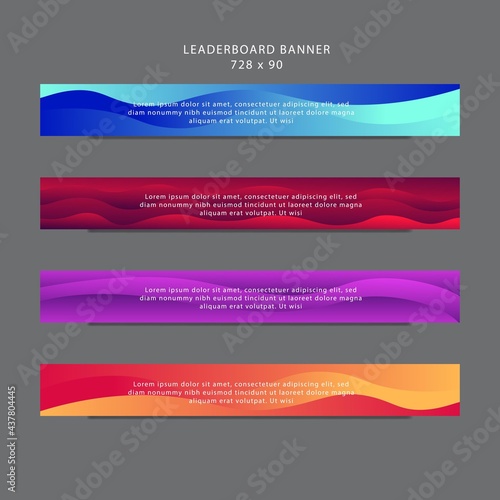 abstract modern website banner. leaderboard banner template design