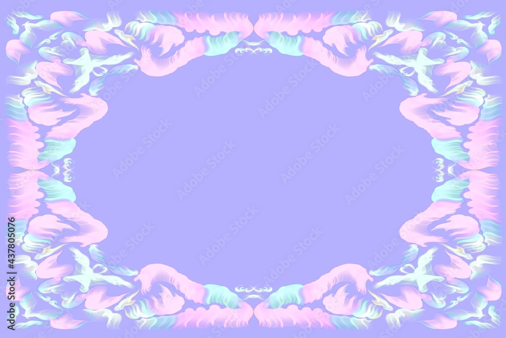frame with flowers. Shabby chic style. This illustration can be used for design packaging and postcard 