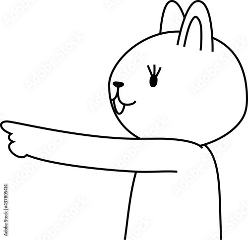 cat outline that guides you by pointing your finger