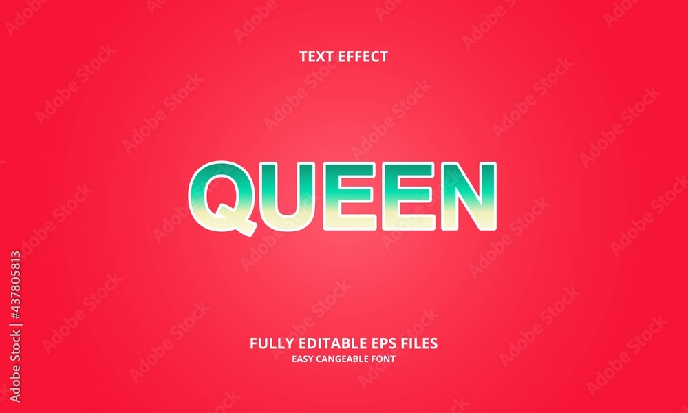 queen style editable text effect queen style editable text effect