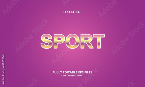 sport style editable text effect