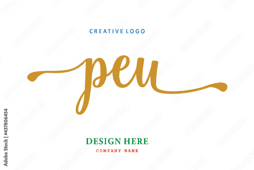 PEU lettering logo is simple, easy to understand and authoritative PEU lettering logo is simple, easy to understand and authoritative