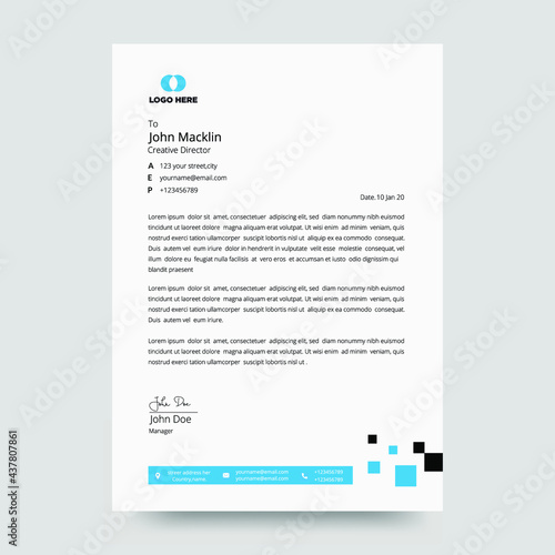 Clean Letterhead Design Template