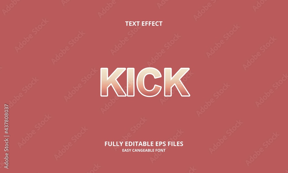 kick style editable text effect