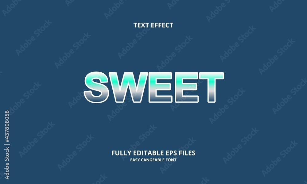 sweet style editable text effect