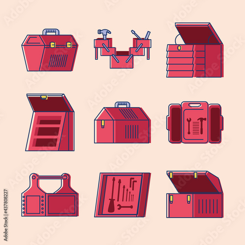 set of tool boxes