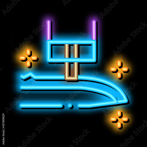 Knife Sharpening neon light sign vector. Glowing bright icon Knife Sharpening sign. transparent symbol illustration
