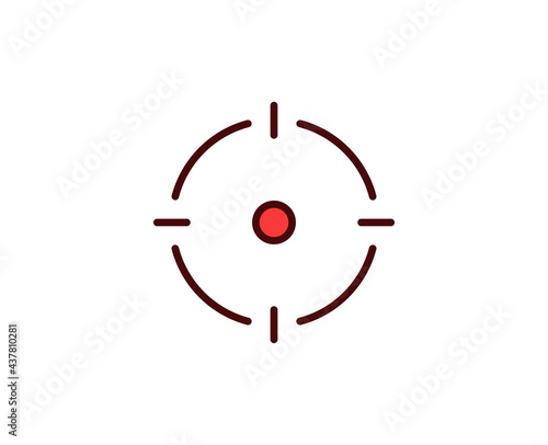 Target premium line icon. Simple high quality pictogram. Modern outline style icons. Stroke vector illustration on a white background. 