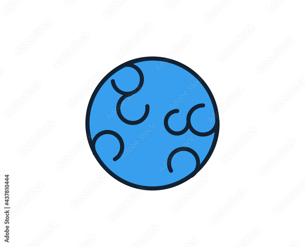 Planet line icon. High quality outline symbol for web design or mobile app. Thin line sign for design logo. Color outline pictogram on white background Planet line icon. High quality outline symbol for web design or mobile app. Thin line sign for design logo. Color outline pictogram on white background