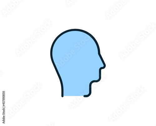 Head line icon. High quality outline symbol for web design or mobile app. Thin line sign for design logo. Color outline pictogram on white background