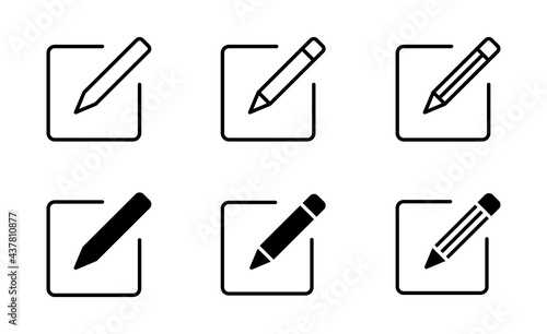 Edit icon, edit text symbol vector
