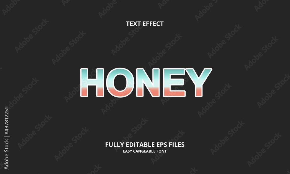 honey style editable text effect