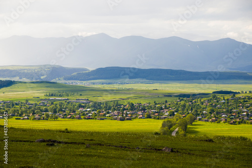 View and landscape of village in Tsalka, Georgia