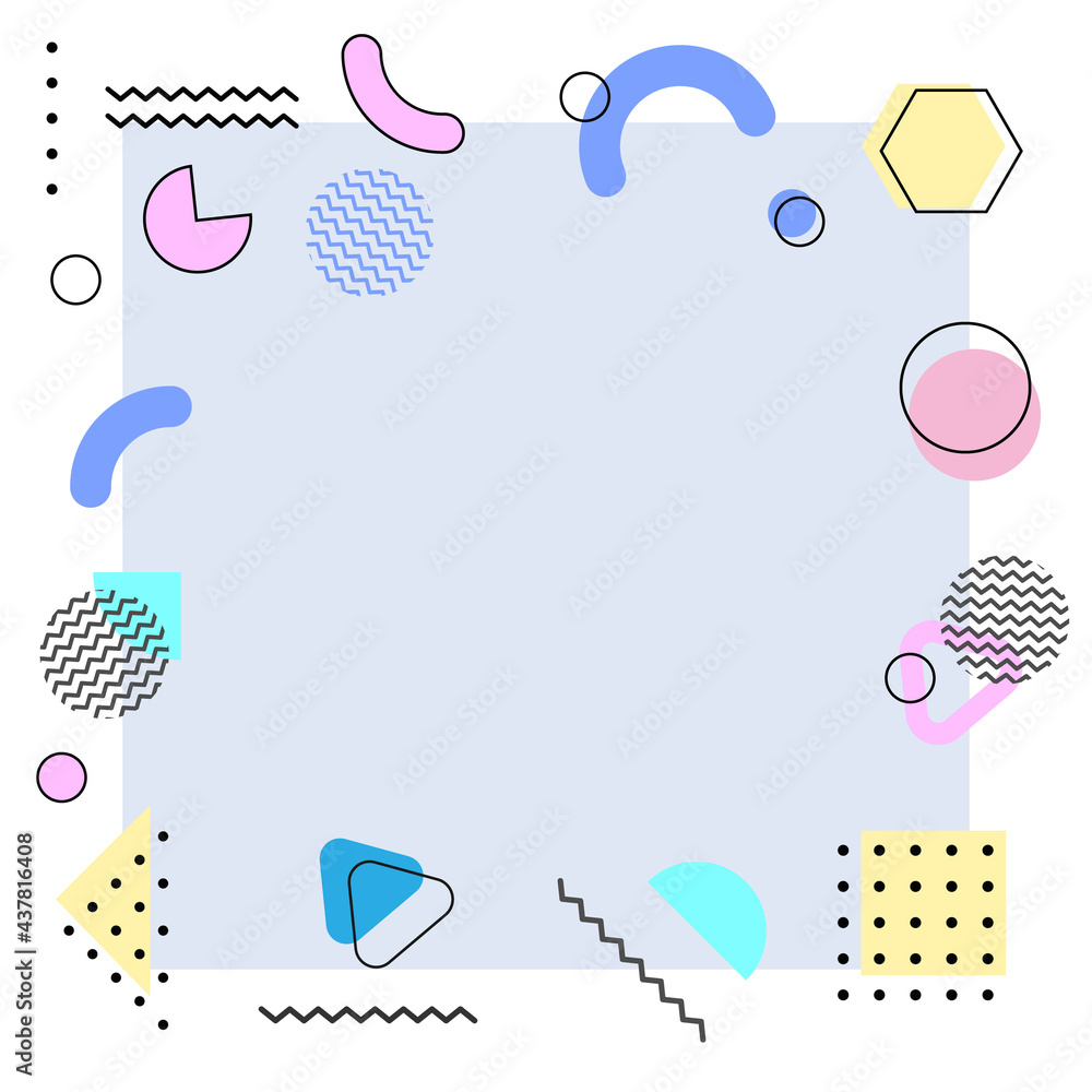Pastel memphis Social Media ad background. - Vector. Pastel memphis Social Media ad background. - Vector.