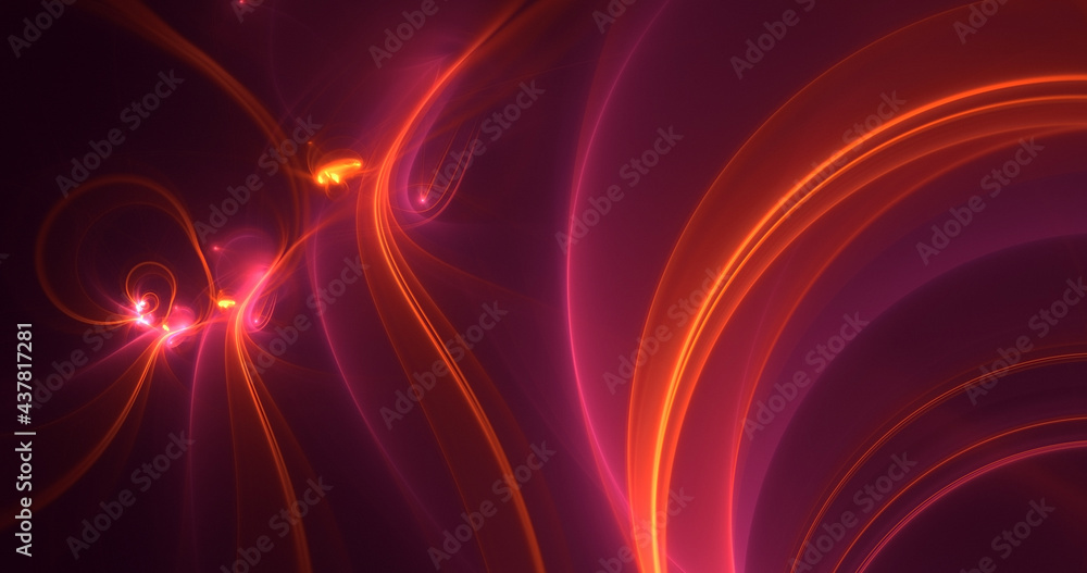3D rendering abstract red fractal light background 3D rendering abstract red fractal light background
