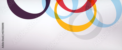 Ring geometric shapes, o letter repetition wallpaper. Abstract background for business or technology presentations, internet posters or web brochure covers