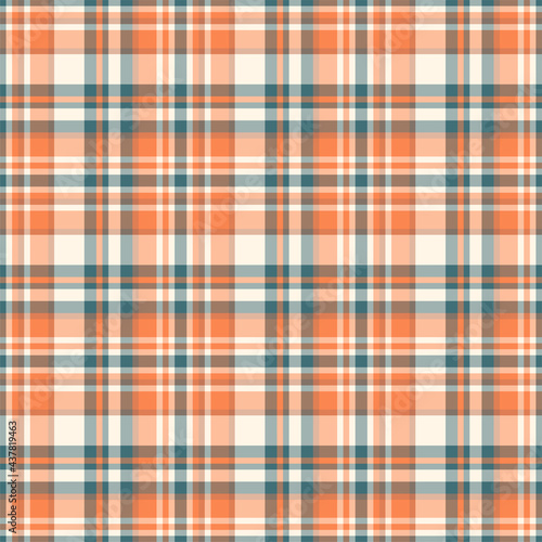 Plaid seamless pattern. Vector background of textile ornament. Flat fabric design.