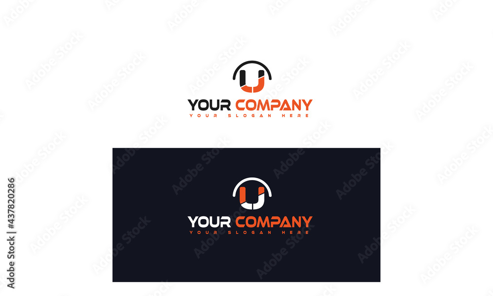 Fototapeta premium Letter Logo - U Letter Alphabet Logo Design Template for your business or service