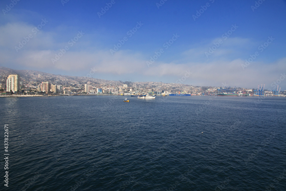 The view on Valparaiso, Pacific coast, Chile