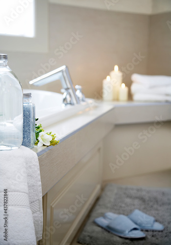 Bathroom Interior. Elements of Home, Home Interiors Concept, Selective Focus